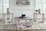 Signature Design by Ashley® Garnilly - Whitewash - Occasional Table Set (Set of 3) | Meri Furniture