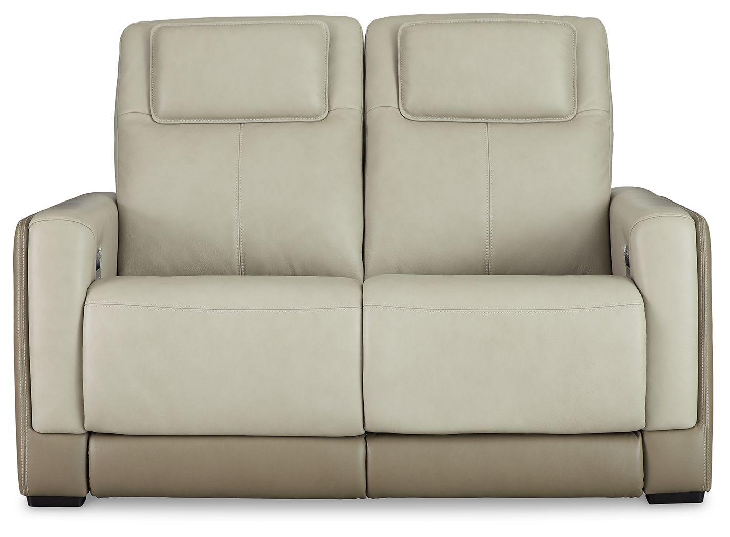 Signature Design by Ashley® Battleville - Almond - Pwr Rec Loveseat/Adj Headrest | Meri Furniture