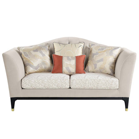 Tayden - Loveseat - Beige Velvet