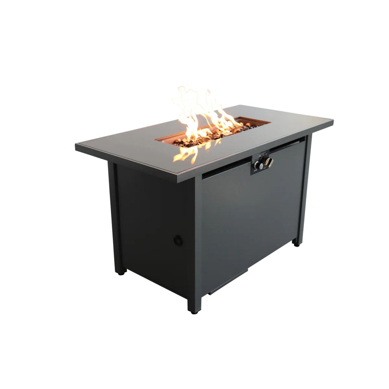 Rectangular Fire Pit With Frame Elegant Design