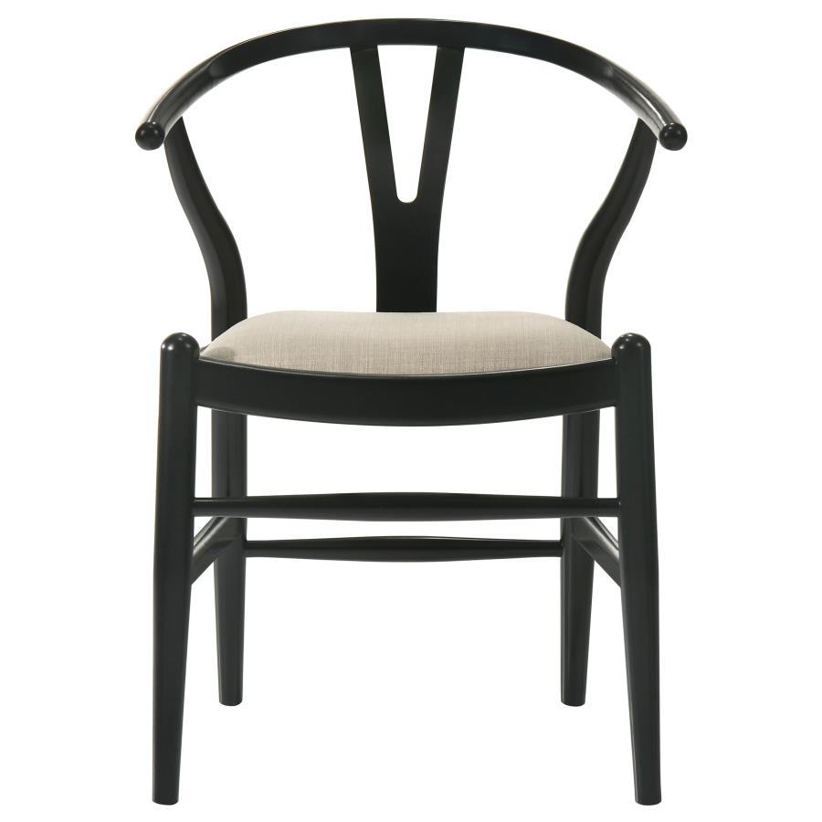 Coaster Fine Furniture Dinah - Wood Wishbone Dining Side Chair (Set of 2) - Black | Meri Furniture