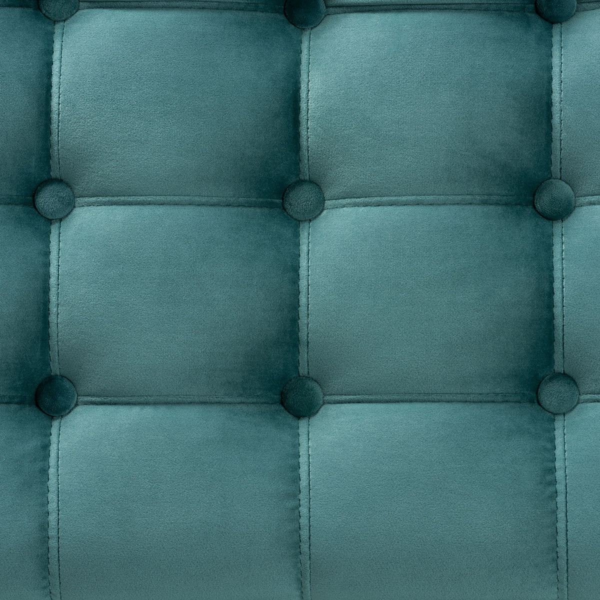 Kaylee Modern and Contemporary Teal Blue Velvet Fabric Upholstered Button-Tufted Storage Ottoman Bench