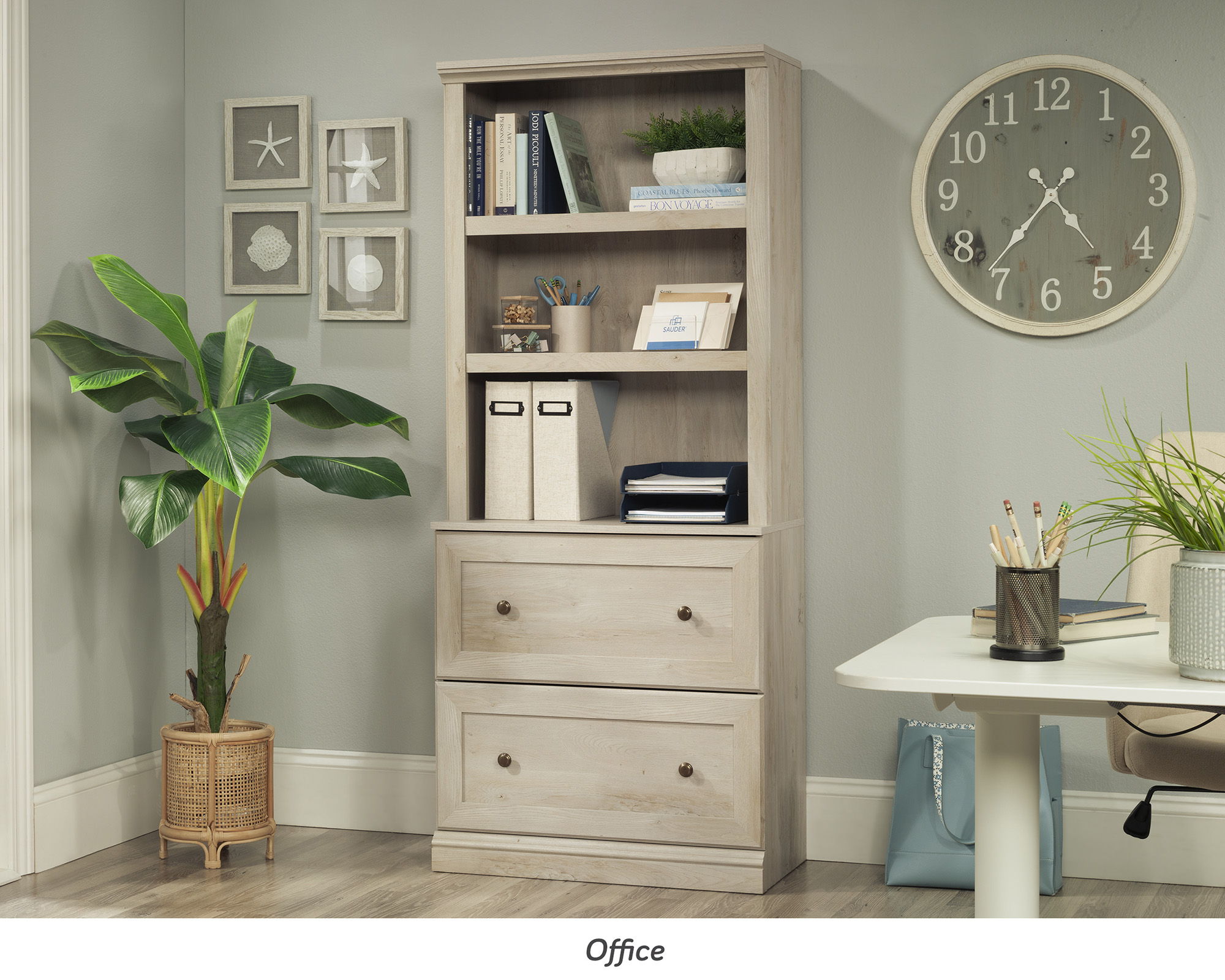 Bookcase with Drawers in Chalked Chestnut