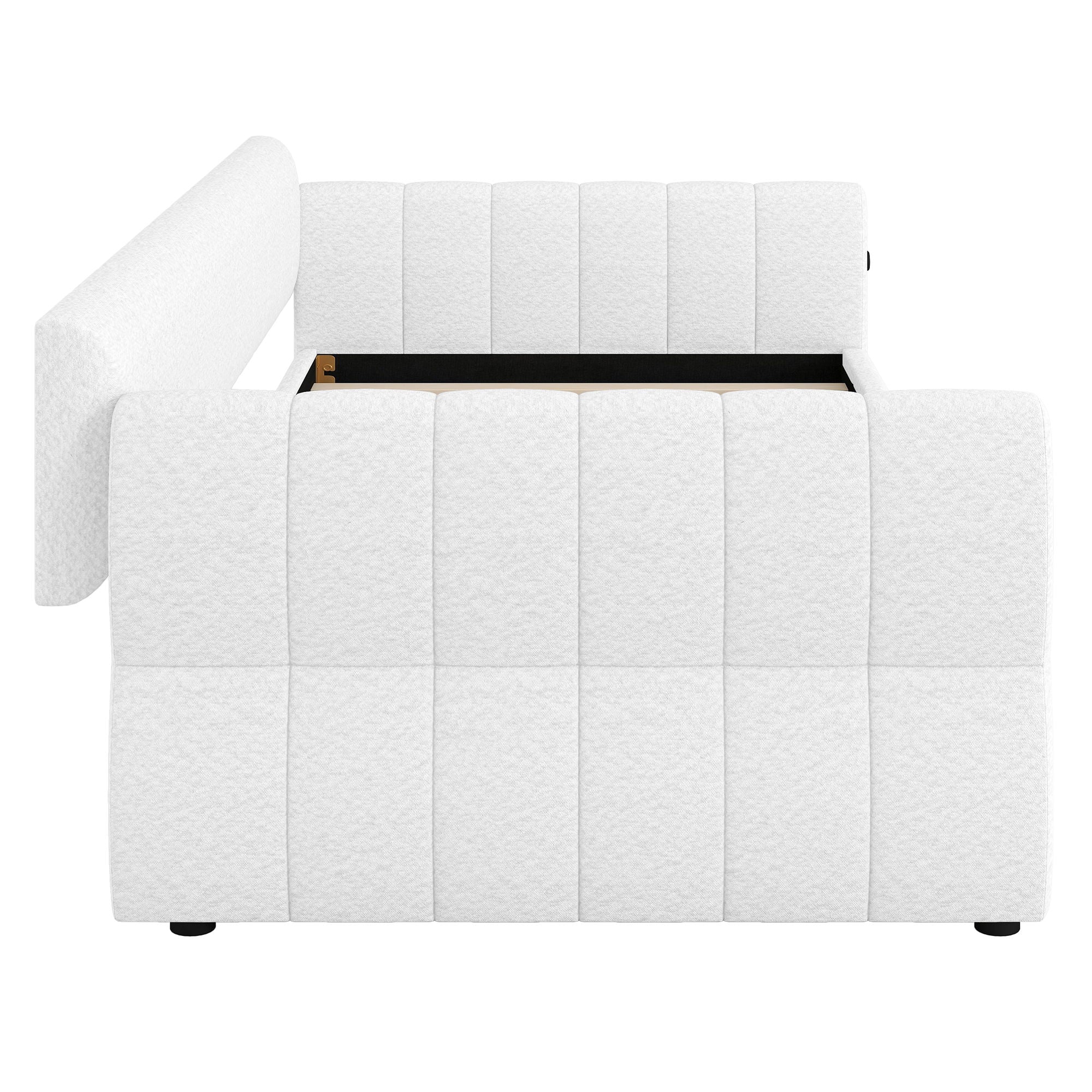 Upholstered Platform Bed With USB Charging