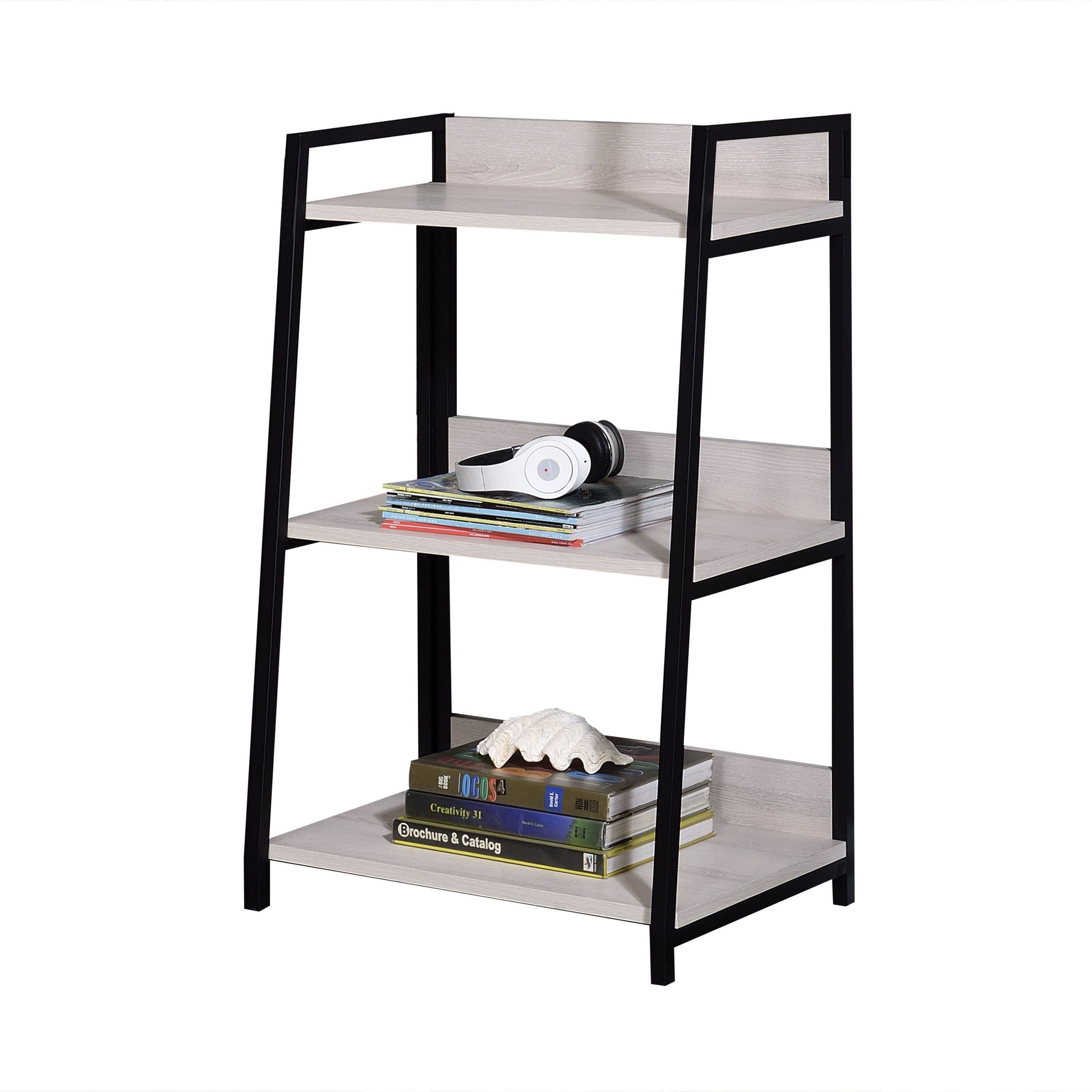 ACME Wendral - Bookshelf - Natural & Black - 37" | Meri Furniture