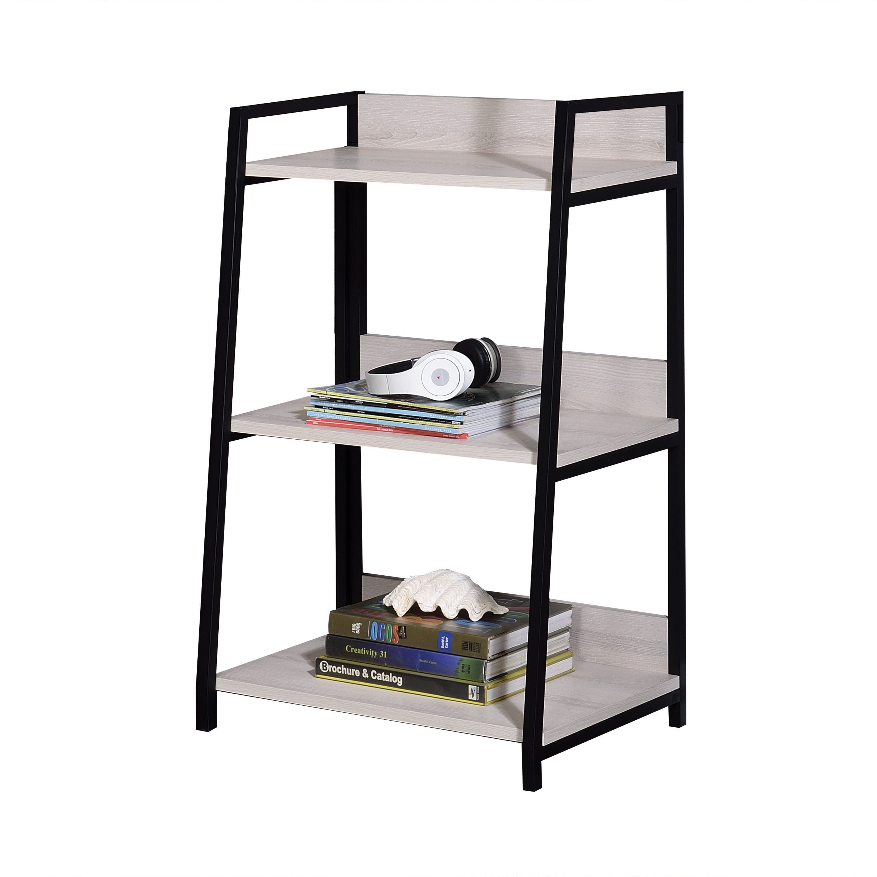 ACME Wendral - Bookshelf - Natural & Black - 37" | Meri Furniture