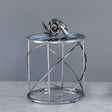 ACME Lyda - End Table - Blue Marble Print & Chrome | Meri Furniture