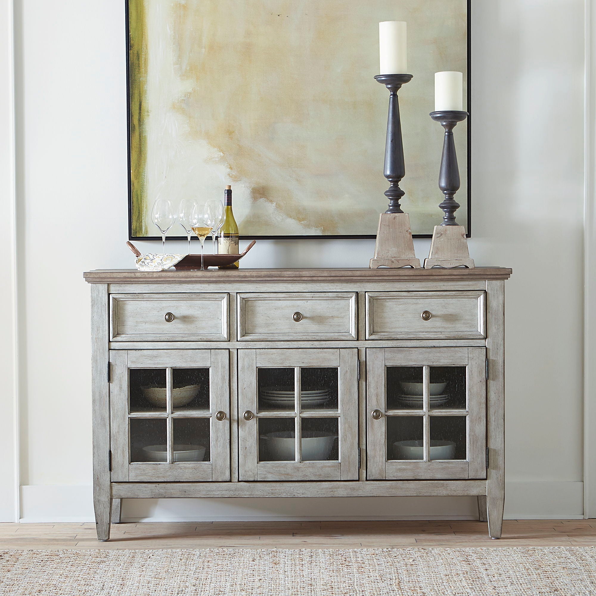Liberty Furniture Heartland - Server - White | Meri Furniture