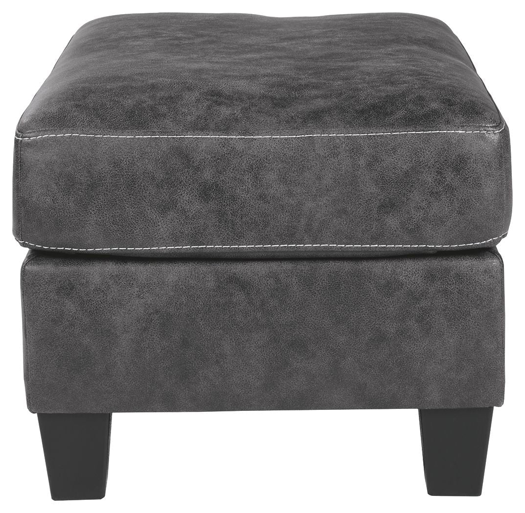 Ashley Furniture Venaldi - Gunmetal - Ottoman | Meri Furniture