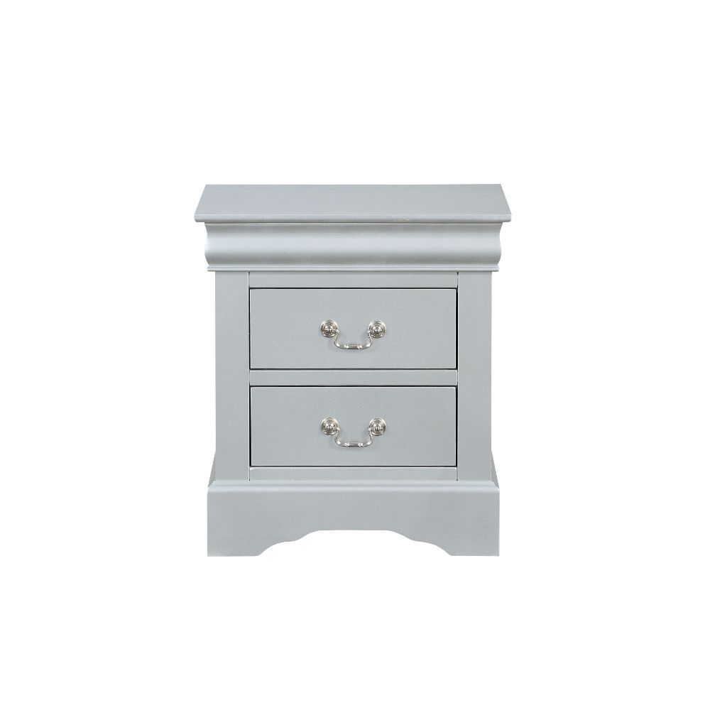 ACME Bring casual elegance into your home with the Louis Phillipe nightstand. This nightstand is a piece that offers any bedroom a sophisticated look. | Meri Furniture