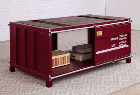 Furniture of America Dicargo - Coffee Table - Red | Meri Furniture