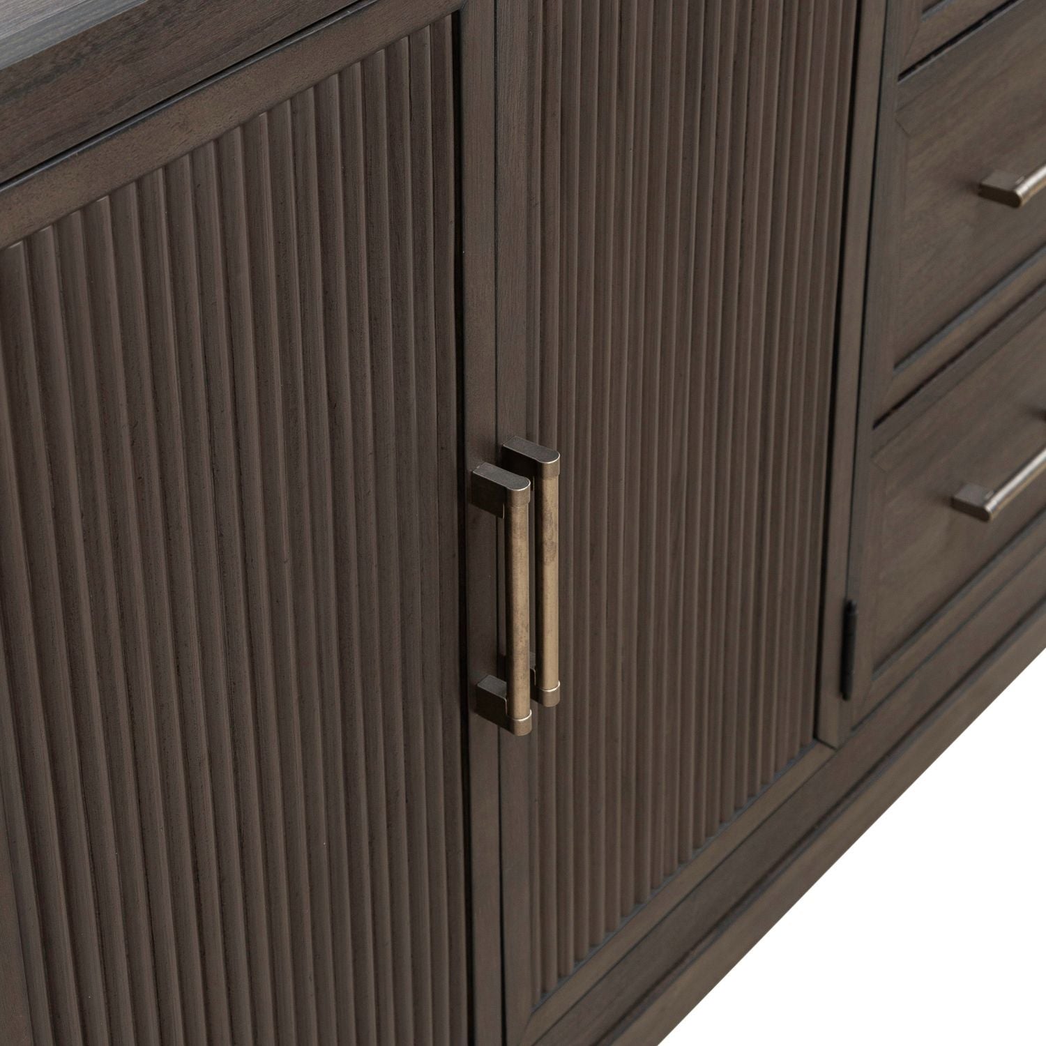 Modern Edge - Dresser & Mirror - Brown