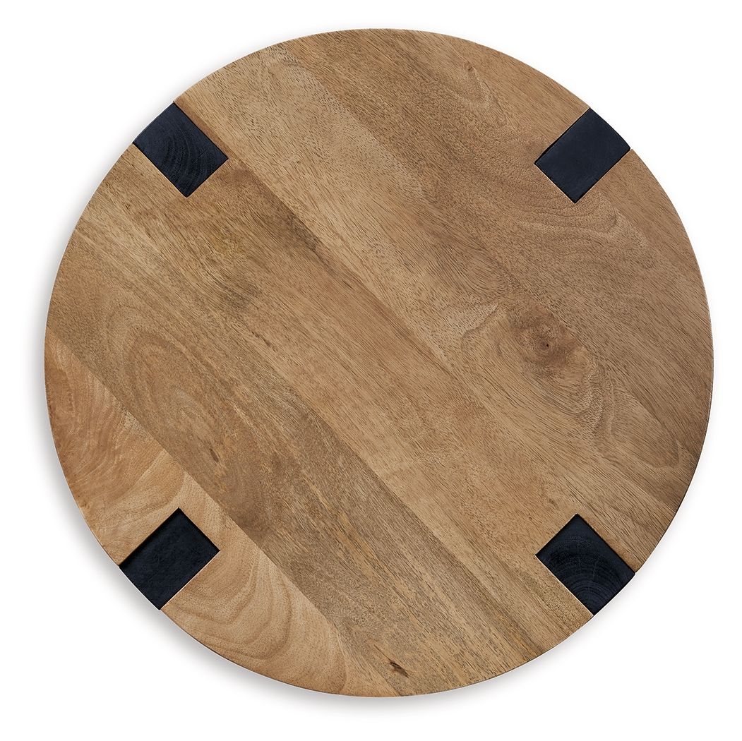 Signature Design by Ashley® Hanneforth - Brown - Round End Table | Meri Furniture