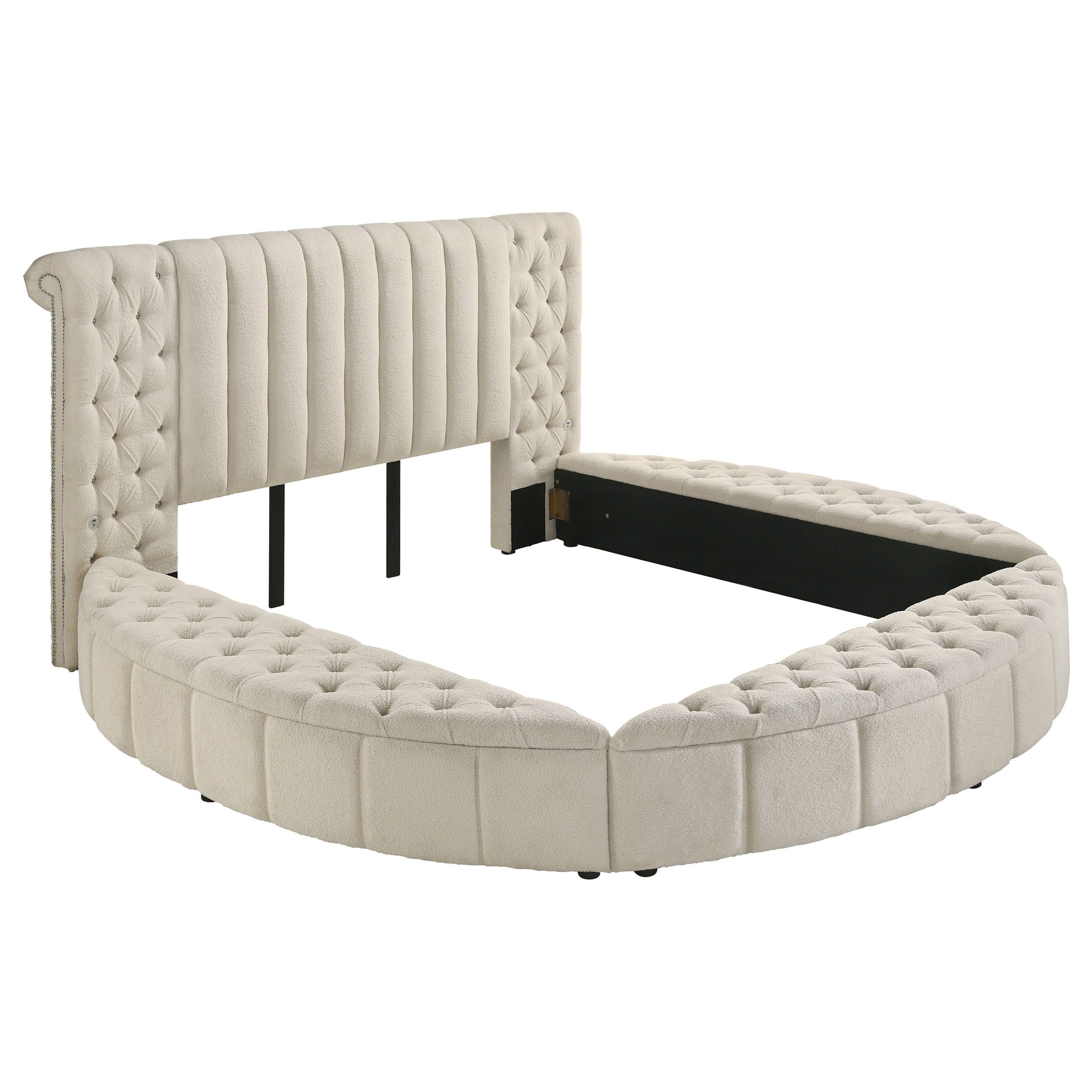 Coaster Fine Furniture Sonya - Upholstered Round Storage Bed | Meri Furniture