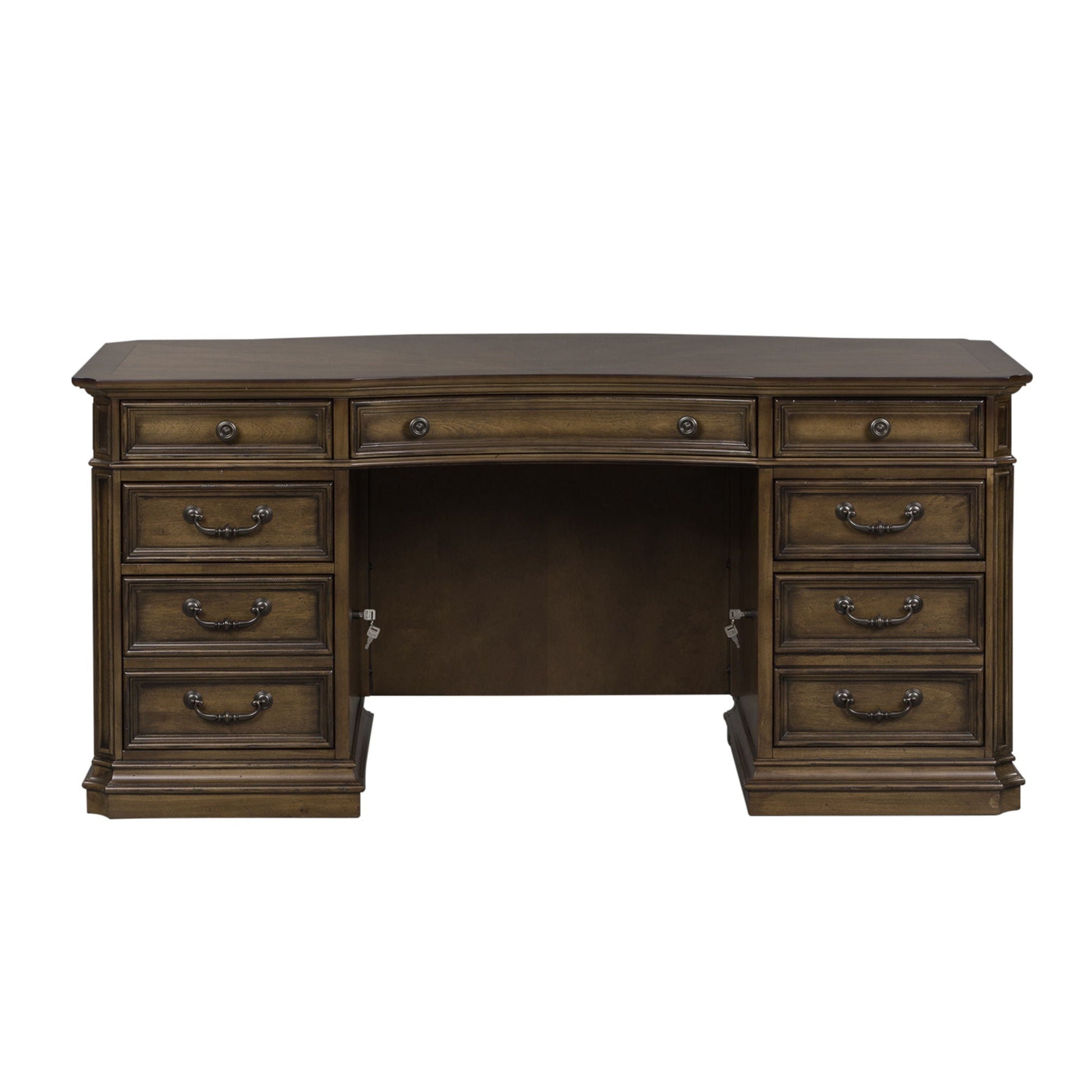 Liberty Furniture Amelia - 5 Piece Home Office Jr Executive Set - Dark Brown | Meri Furniture