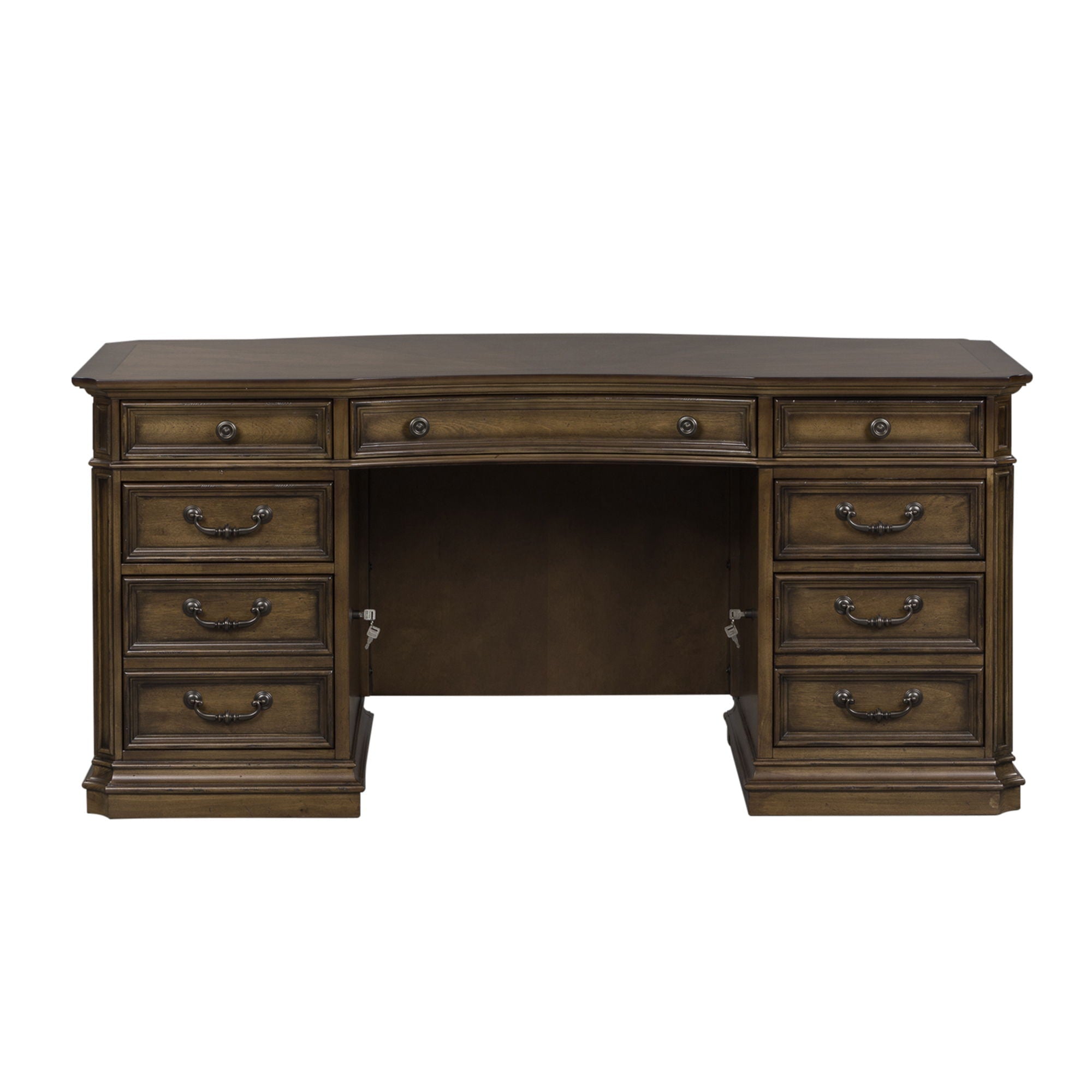 Liberty Furniture Amelia - 5 Piece Home Office Jr Executive Set - Dark Brown | Meri Furniture