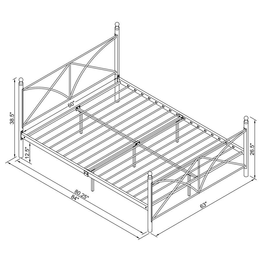 Coaster Fine Furniture Hart - Metal Open Frame Bed | Meri Furniture