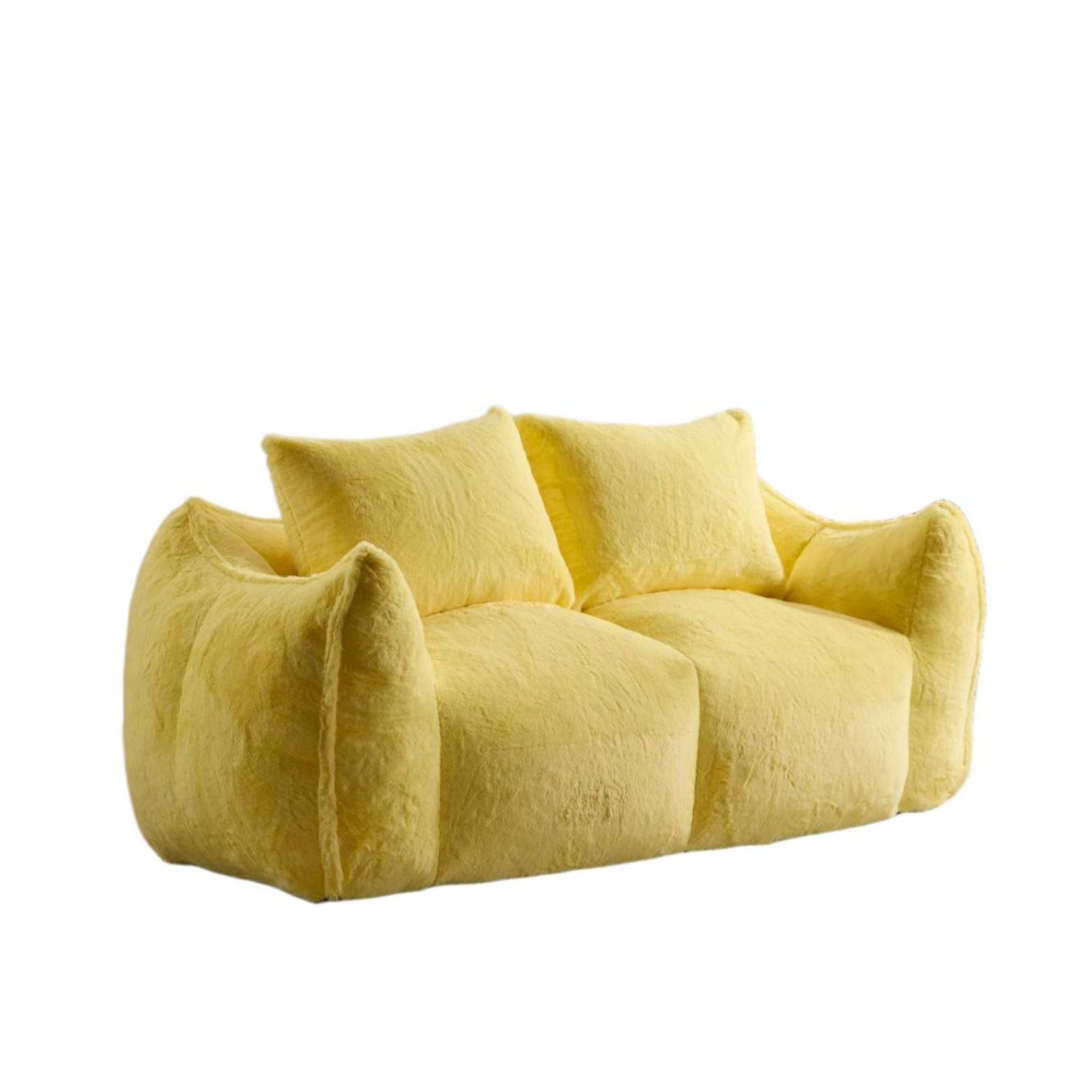 Giant Bean Bag Couch, Ultra Soft Fluffy Loveseat For Living Room