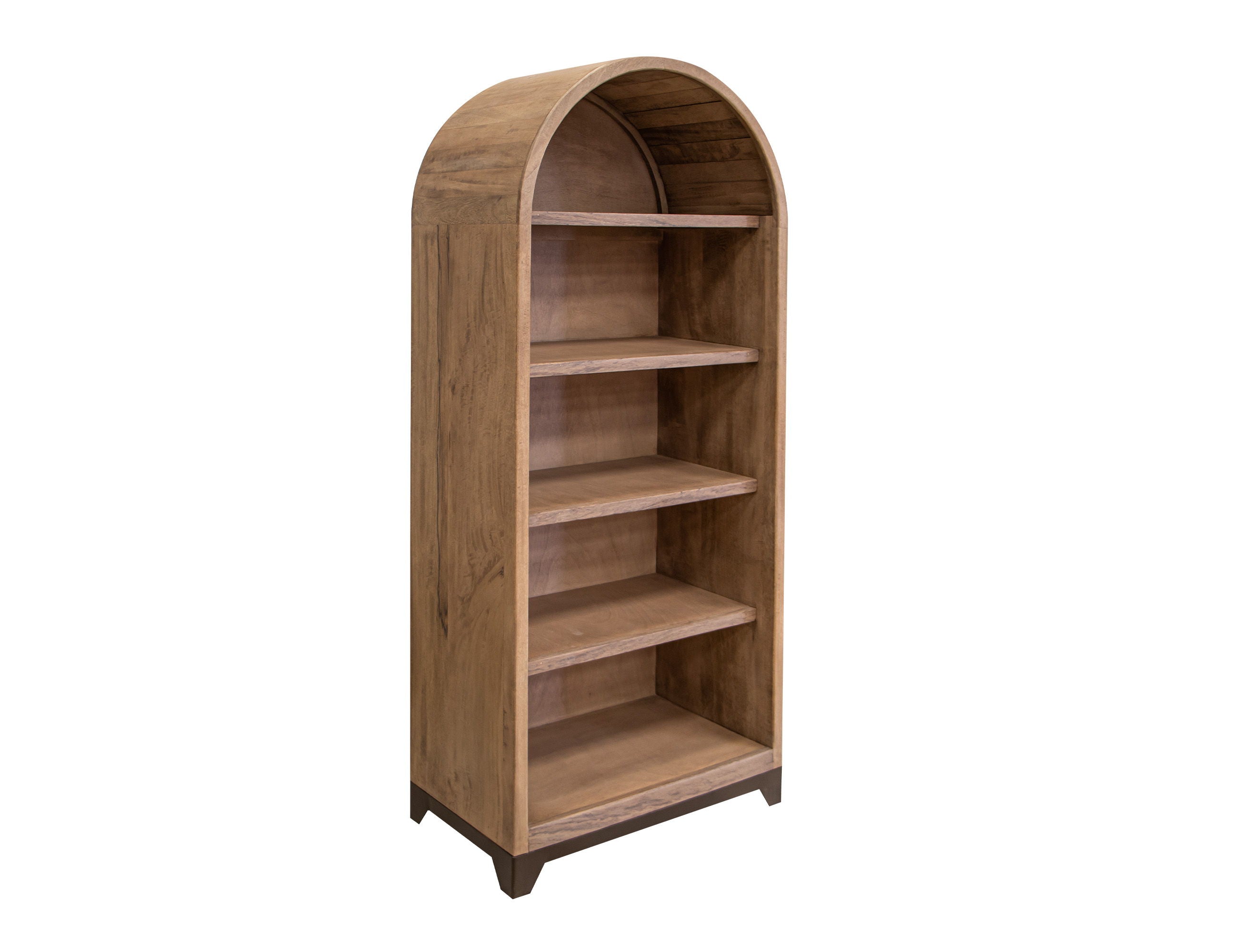 International Furniture Direct Natural Parota - 5 Shelves Bookcase - Brown Cappuccino | Meri Furniture