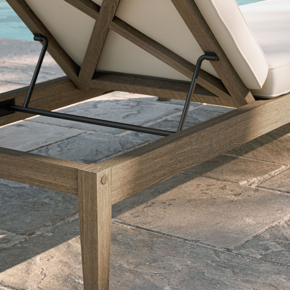 Northlake Outdoor Patio Teak Chaise Lounge by Modway