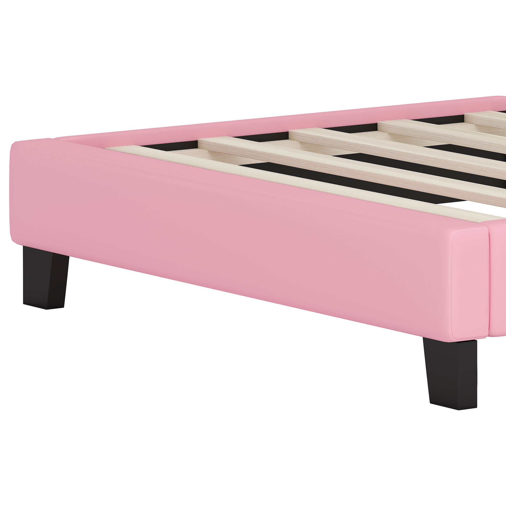 Upholstered Princess Platform Bed With Crown Headboard