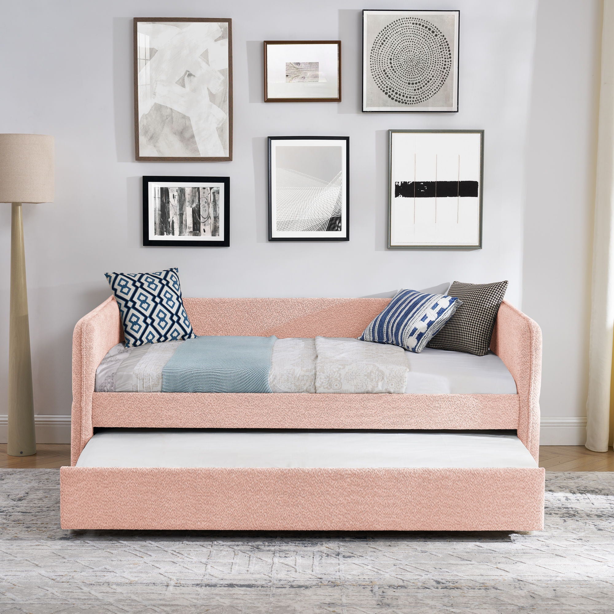 Upholstered Daybed With Pop Up Trundle