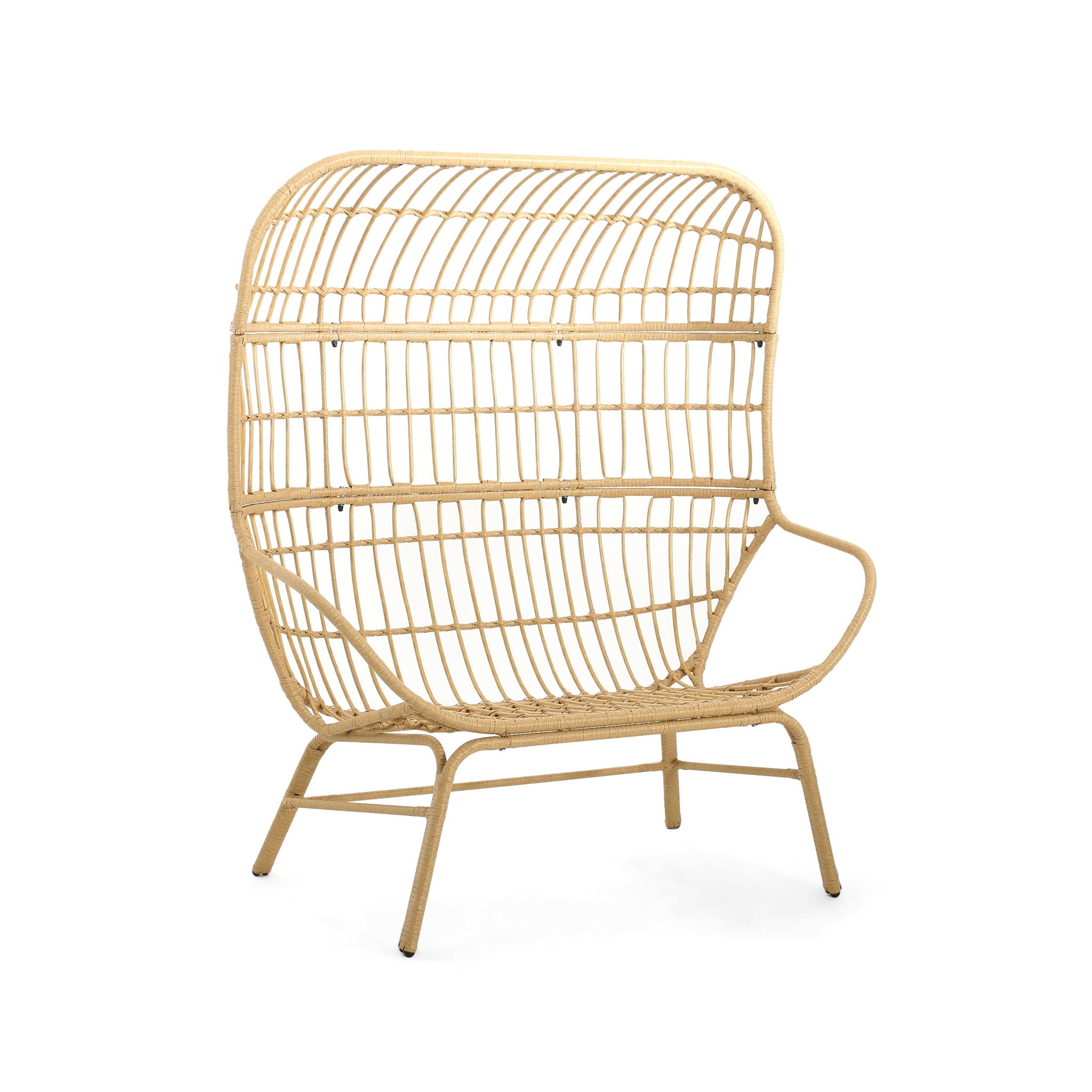 Palos - Outdoor Wicker Loveseat - Light Brown