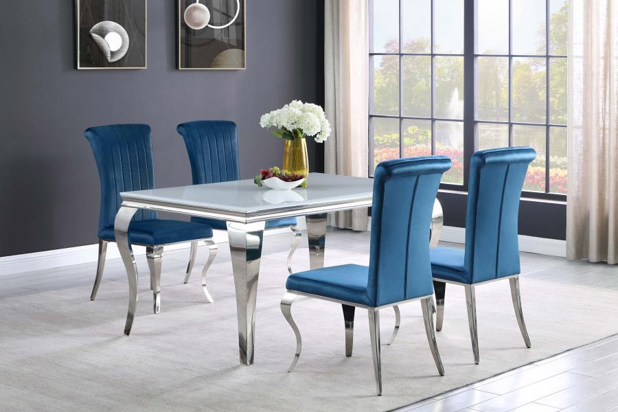 Coaster Fine Furniture Carone - Rectangular Glass Dining Set | Meri Furniture