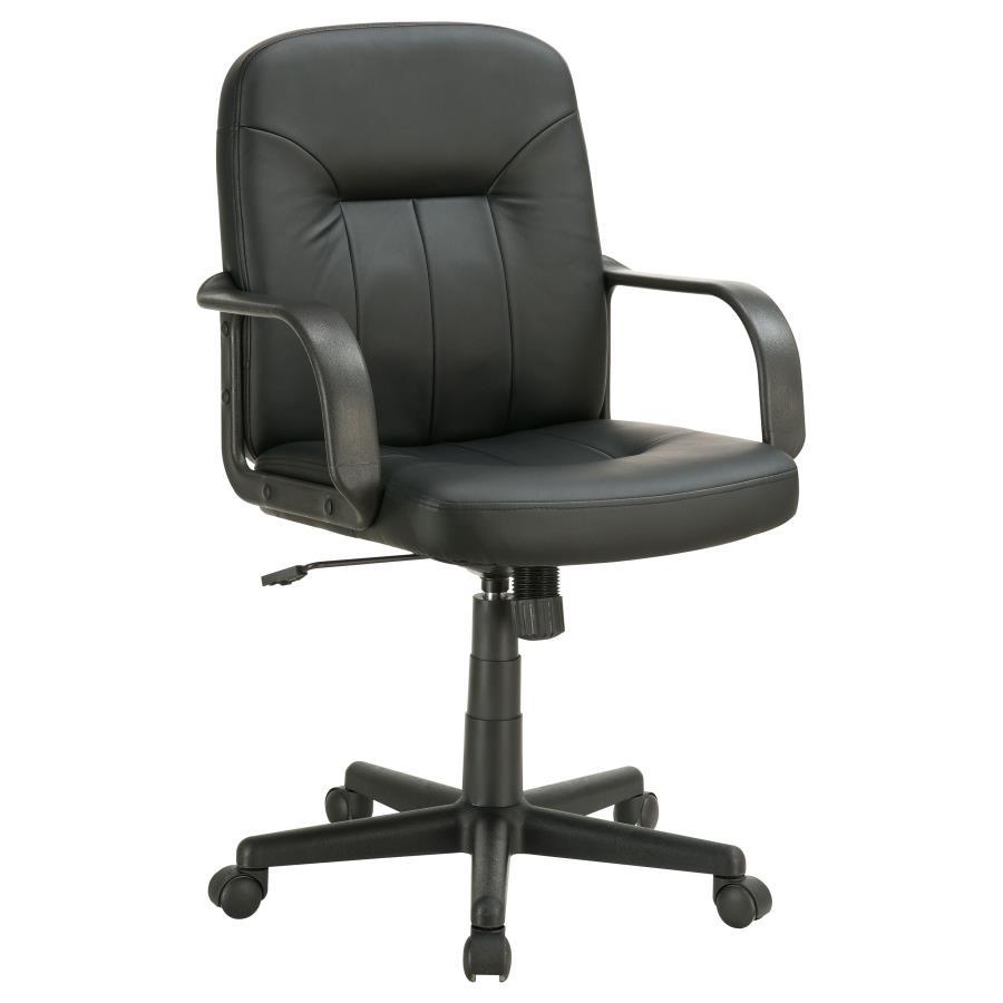Coaster Fine Furniture Minato - Upholstered Adjustable Home Office Desk Chair - Black | Meri Furniture