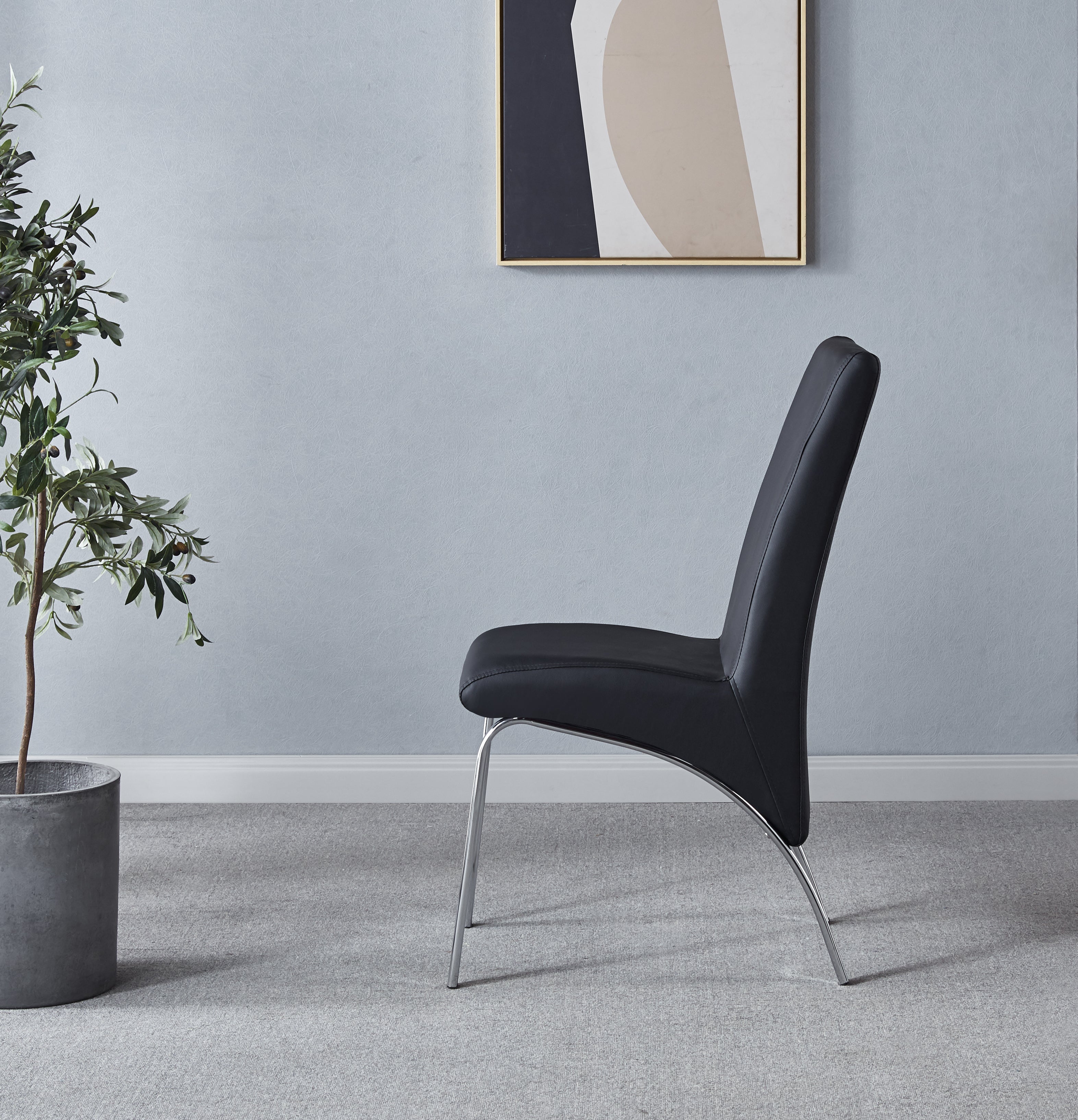 Set of 2 Leatherette Dining Chair