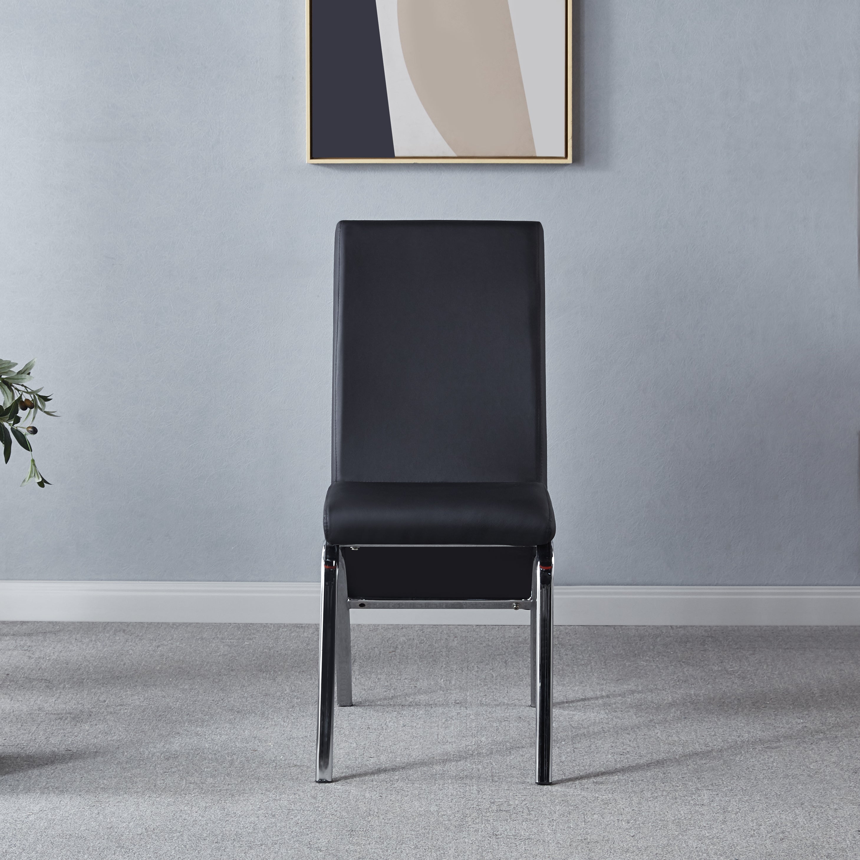 Set of 2 Leatherette Dining Chair