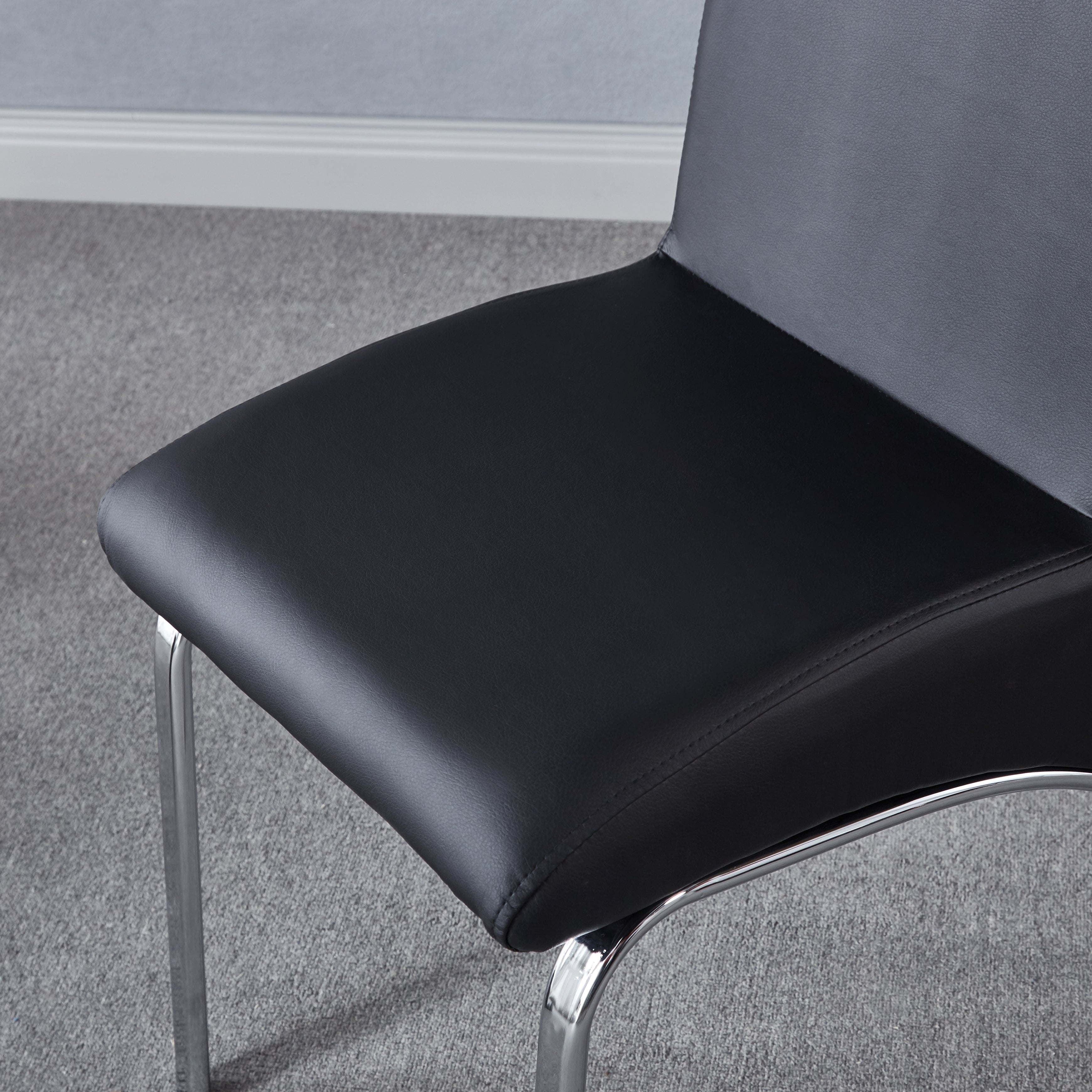 Set of 2 Leatherette Dining Chair