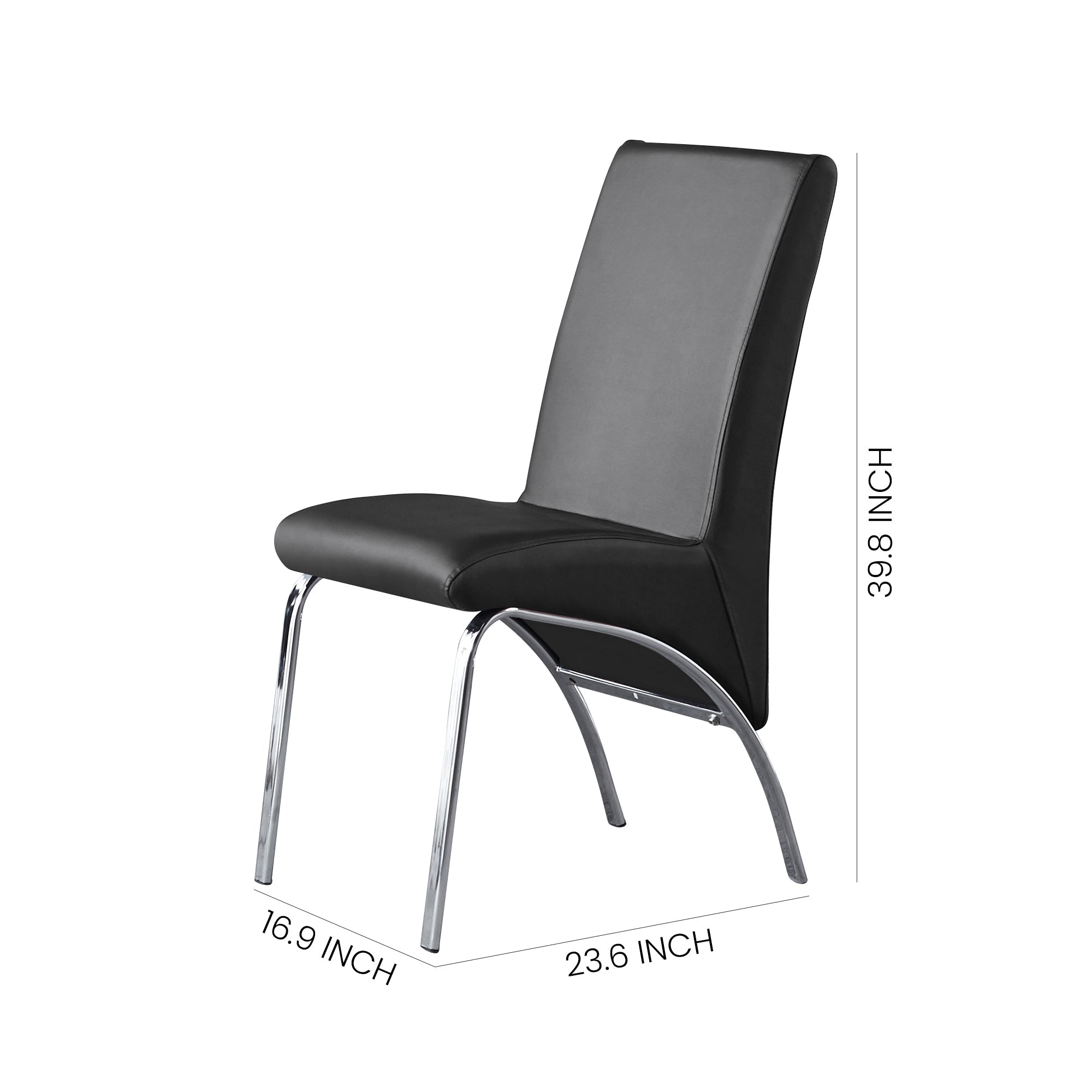 Set of 2 Leatherette Dining Chair