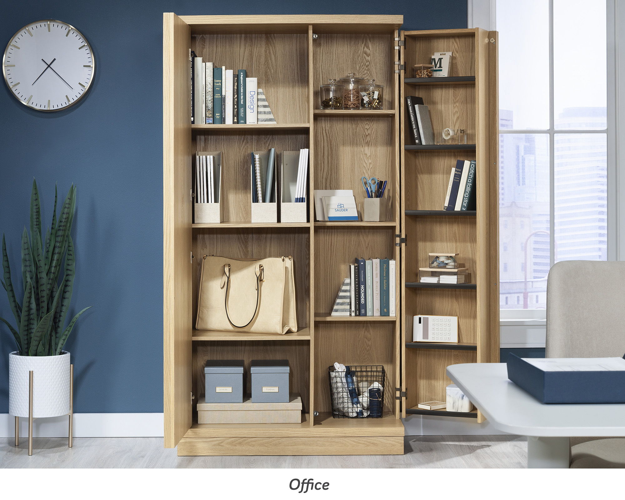 Swing-Out Storage Cabinet in Harmony Ash