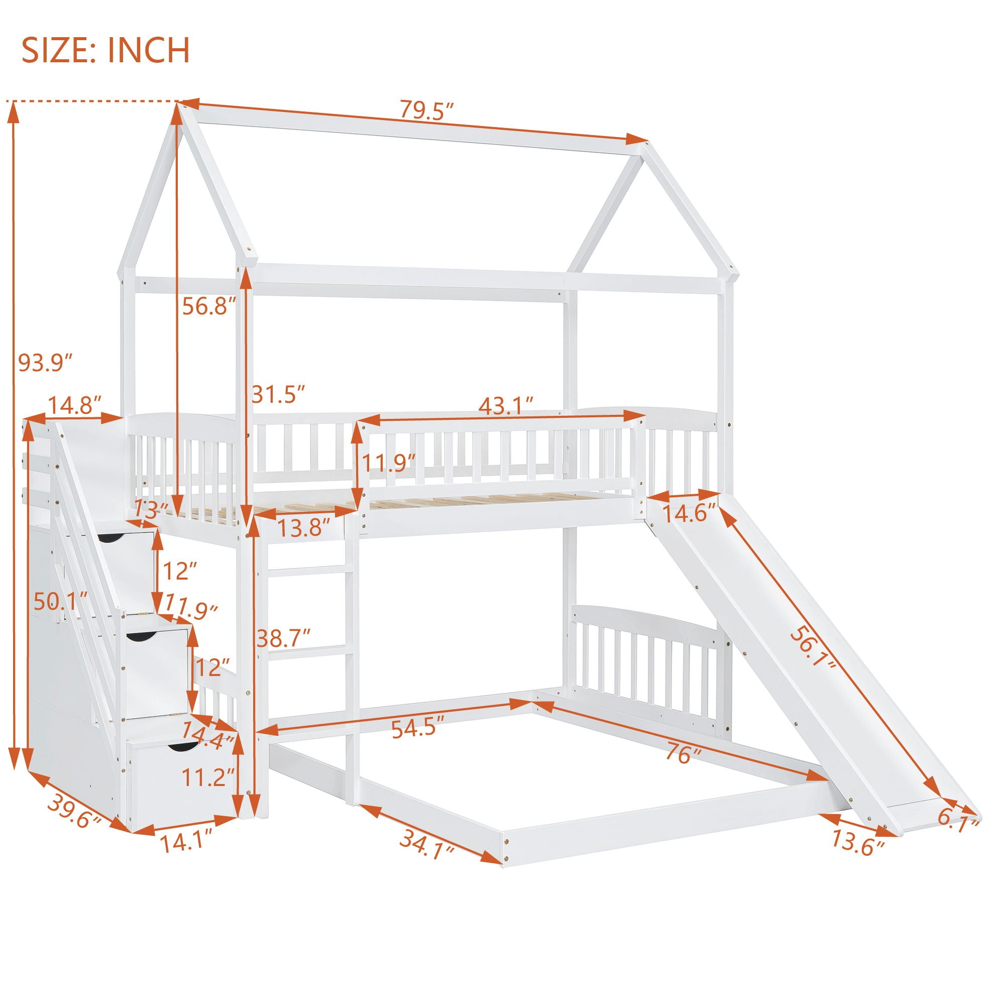 House Bunk Bed With Slide