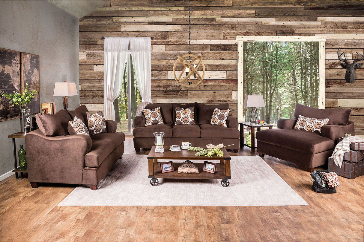 Furniture of America Wessington - Sofa - Chocolate | Meri Furniture