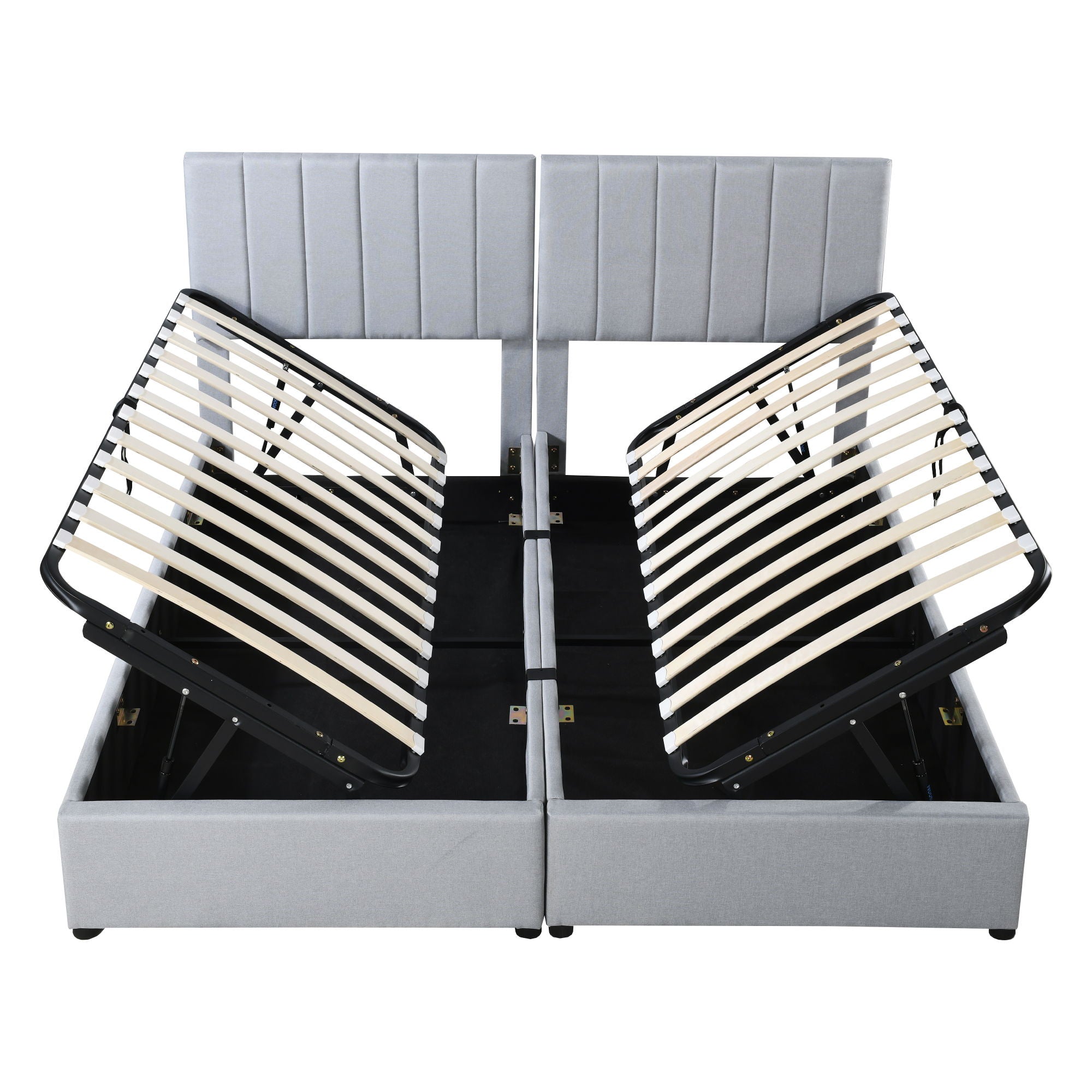 Upholstered Platform Bed With A Hydraulic Storage System