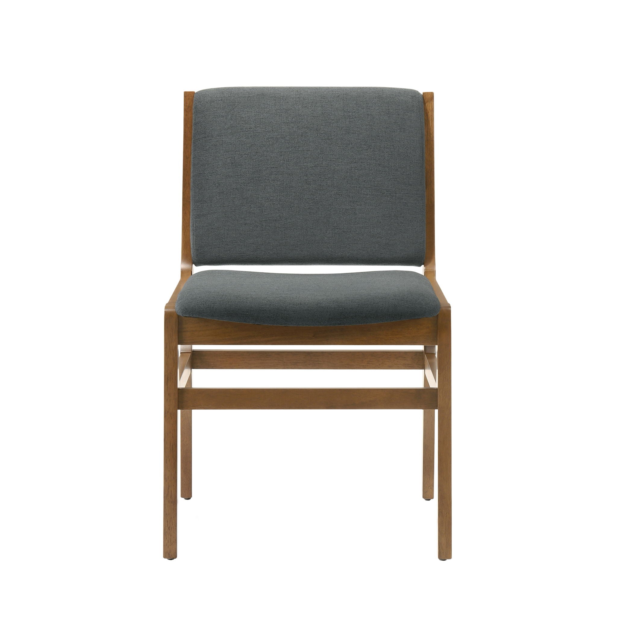 Contemporary Dining Chair Set Upholstered Fabric With Rubberwood Frame