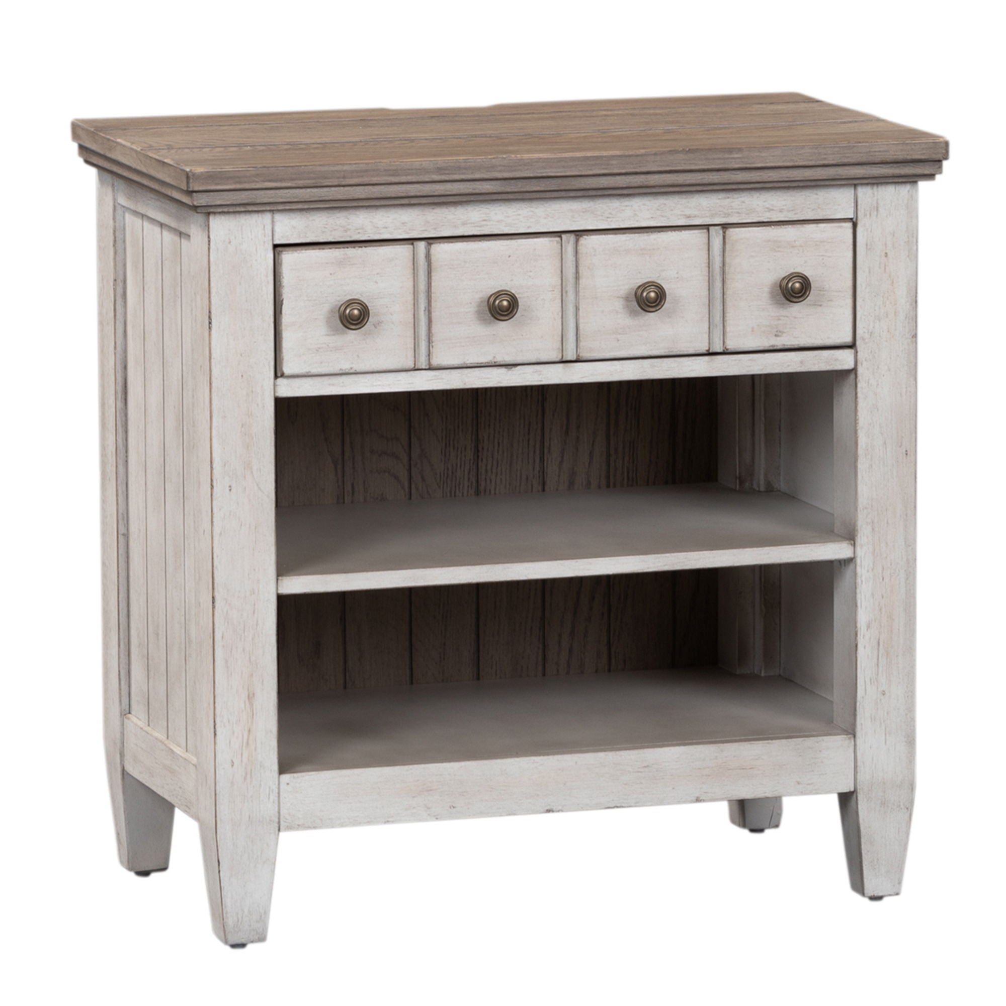 Liberty Furniture Heartland - 1 Drawer Nightstand With Charging Station - White | Meri Furniture