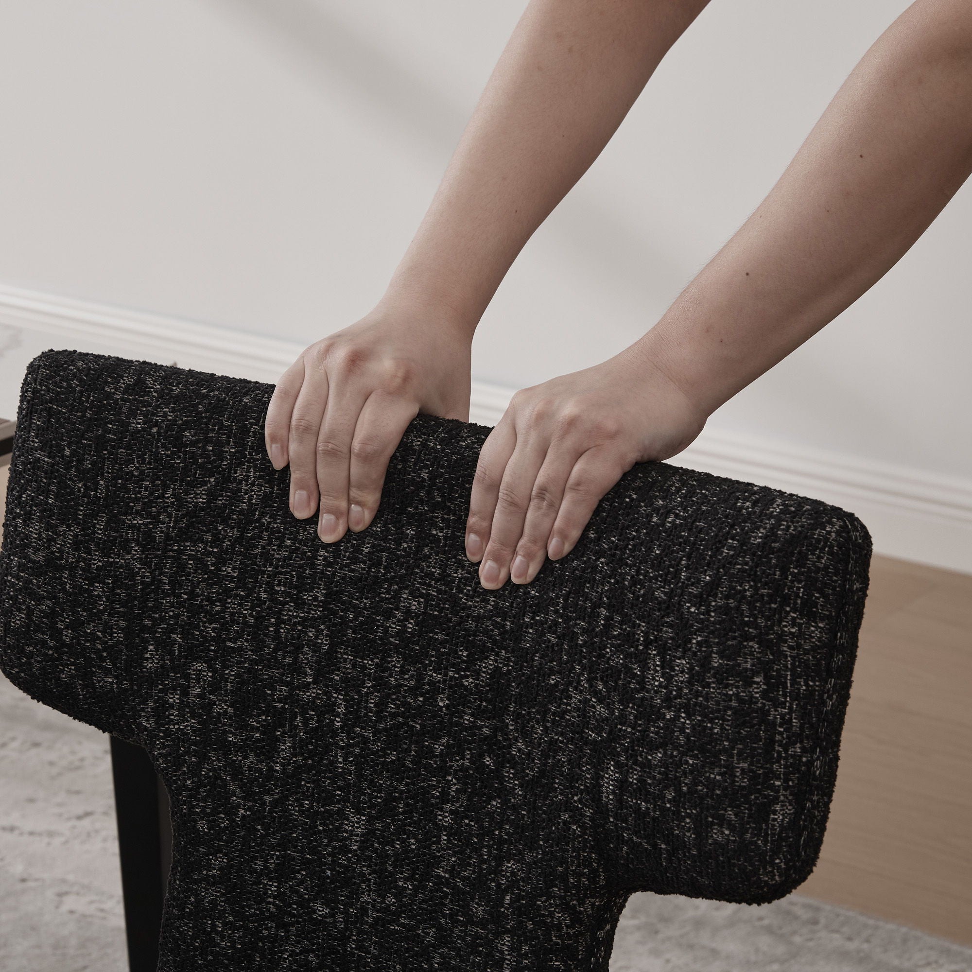 Armless Curved Back Accent Chairs