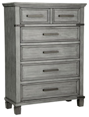 Signature Design by Ashley® Russelyn - Gray - Five Drawer Chest | Meri Furniture