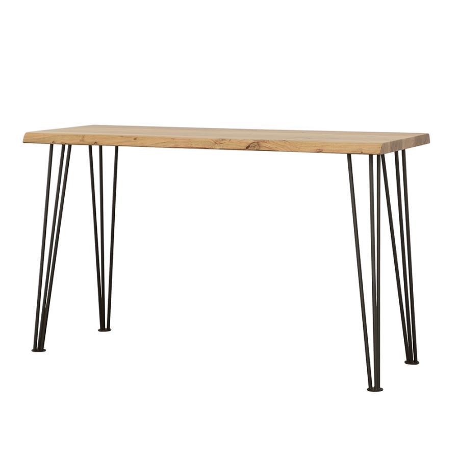 Coaster Fine Furniture Zander - Solid Wood Top Console Table - Natural And Matte Black | Meri Furniture