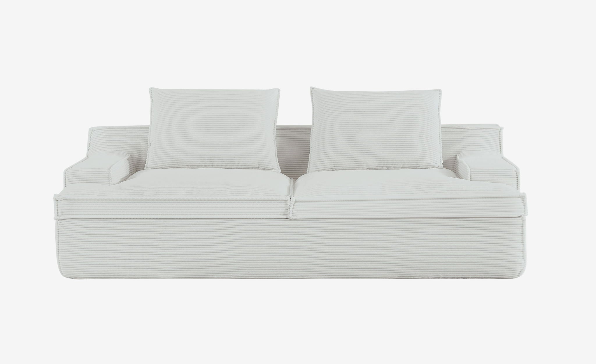 Nimbus - Oversized Full Foam 4 Seater Couch For Living Room Upholstered In Soft Corduroy, Wide Armrests