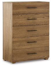 Signature Design by Ashley® Dakmore - Brown - Five Drawer Chest | Meri Furniture