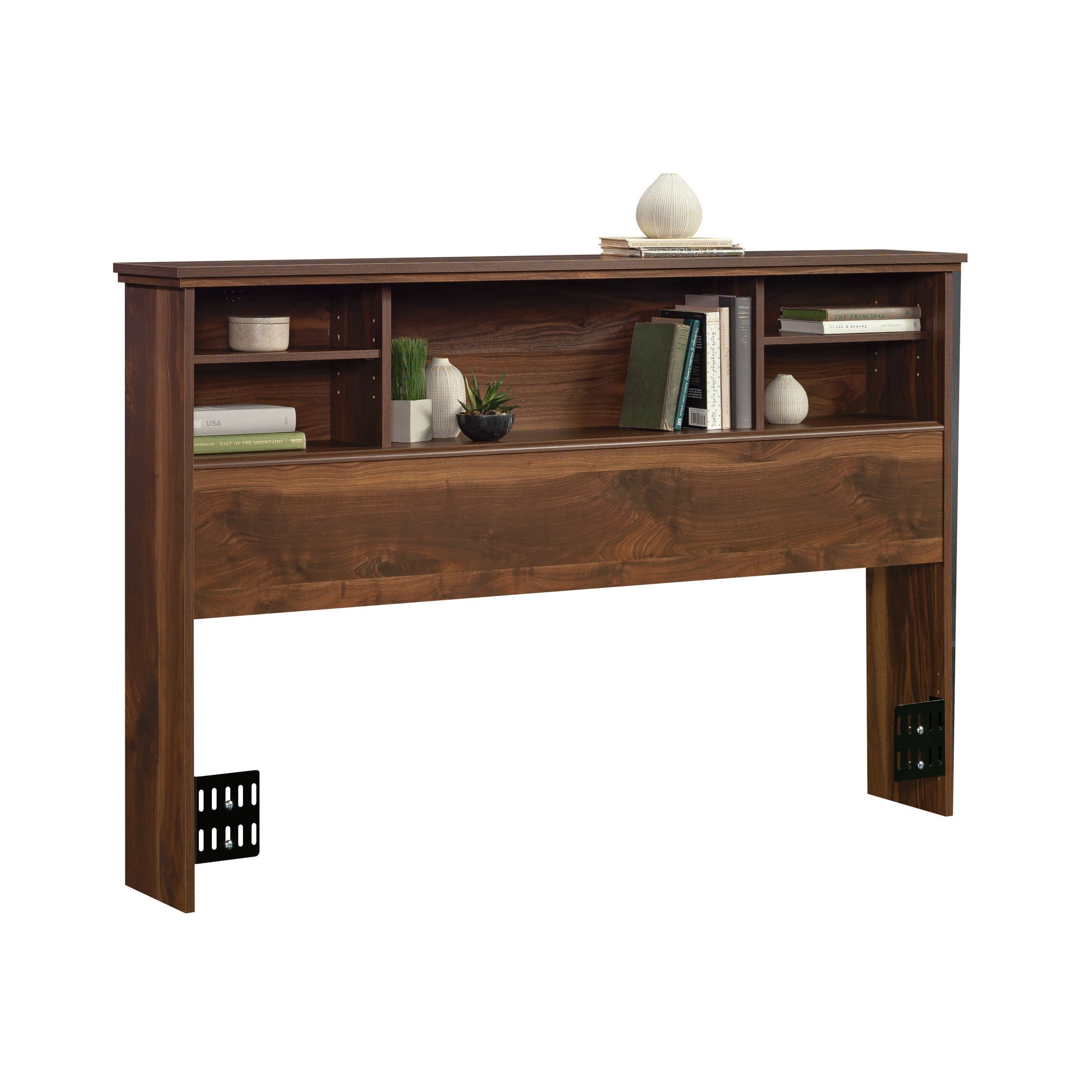 Full/Queen Bookcase Headboard Grand Walnut