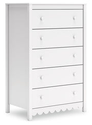 Hallityn - Five Drawer Chest - White