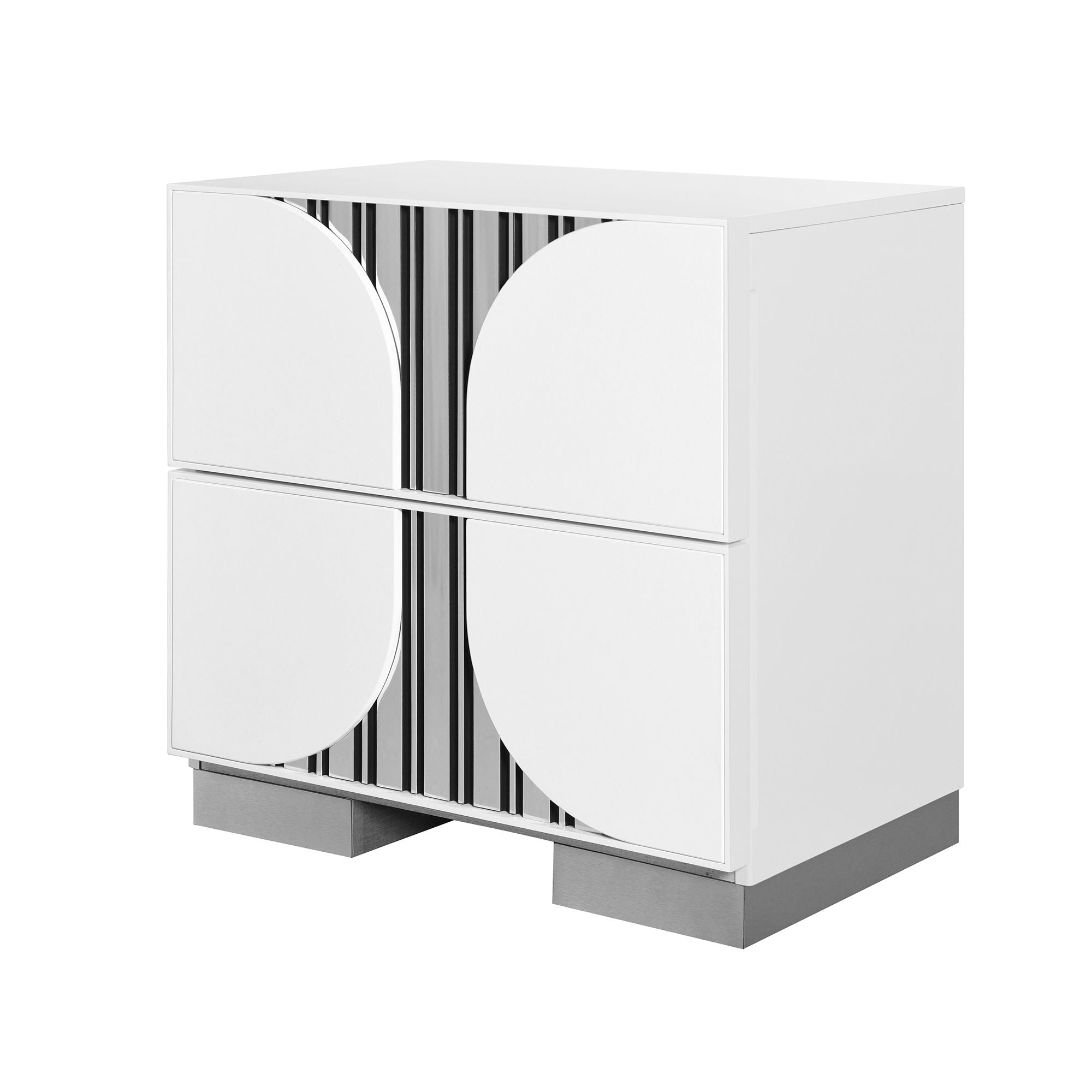 Sasha - Nightstand With Accents - White
