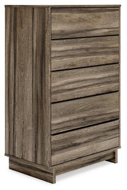 Signature Design by Ashley® Shallifer - Brown - Five Drawer Chest | Meri Furniture