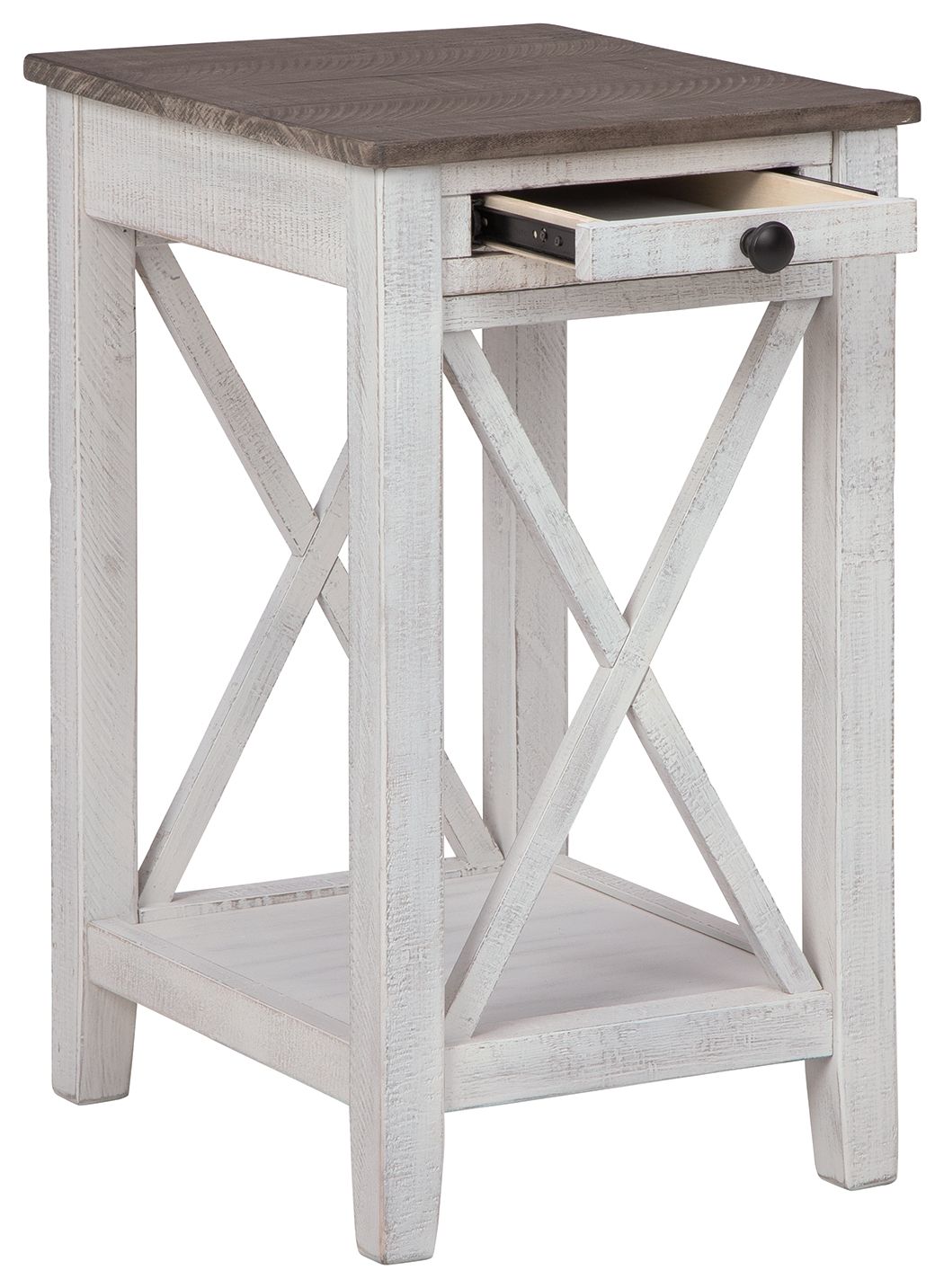 Ashley Furniture Adalane - White / Gray - Accent Table | Meri Furniture