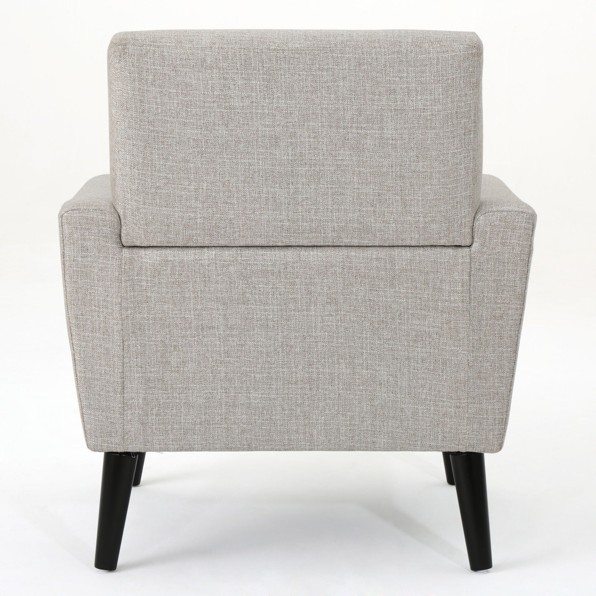 Contemporary Club Chair With Nailhead Trim Fabric And Birch Wood Legs